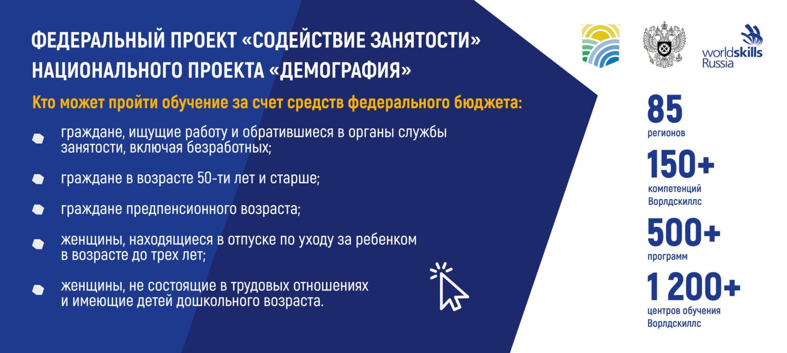 Работа в россии официальный сайт обучение граждан в рамках федерального проекта содействие занятости